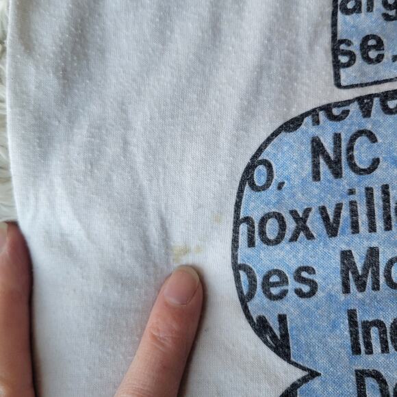 Vintage Bon Jovi 1987 The Tour Raglan Concert Shirt Spring Ford Medium - Picture 6 of 8